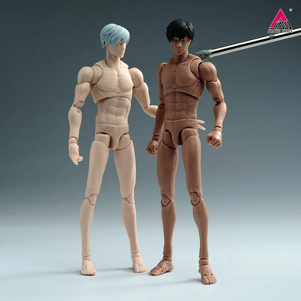 

1/12 Male Muscle Joint Body 16.5cm Super Flexible Action Figure Body Articulated Model White Yellow Doll
