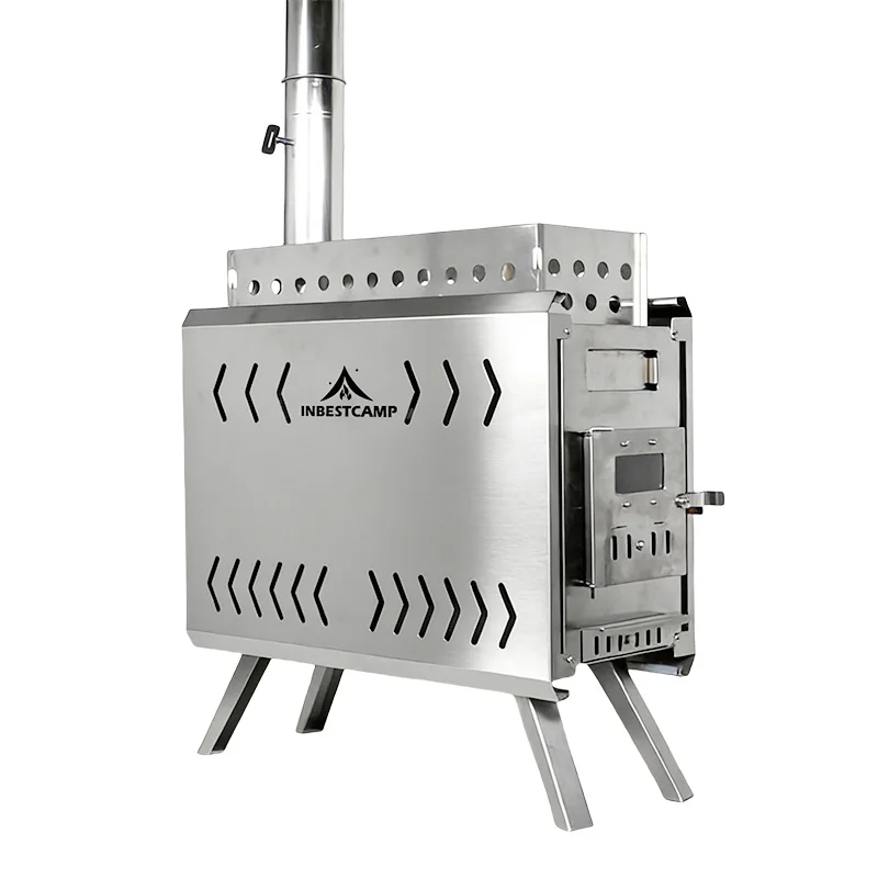 

Stainless Steel 15L Waterproof Hot Tent Stove Standard/Plus Folding Portable Camping Wood Stove for Heating and Cooking