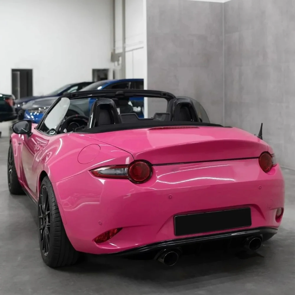 Car Sticker Glossy Rose Red Color Change Vinyl Film PVC Film Bubble Free Car Wrapping Decal Car Accessories Auto Decoration