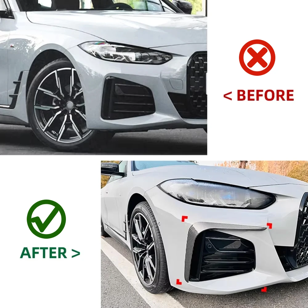 For BMW 4 Series G26 M Sport 2020+ Front Wind Knife Car Sticker Exterior Modification Car Accessories