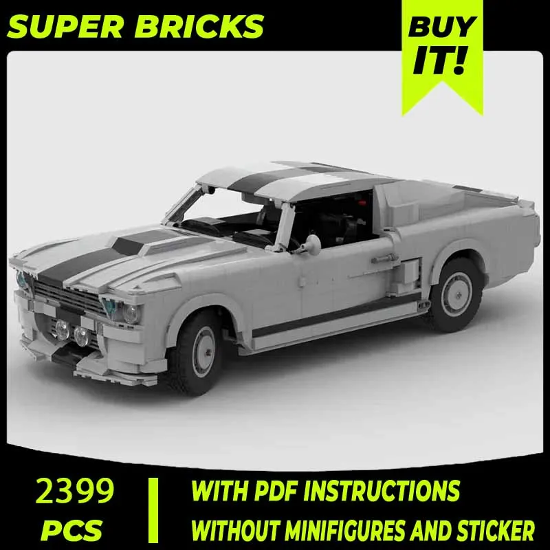 YcMoc Building Blocks Sports Car Model Series Speed Champion GT500 Technology Bricks DIY Toys For Kids Children Gifts  moc