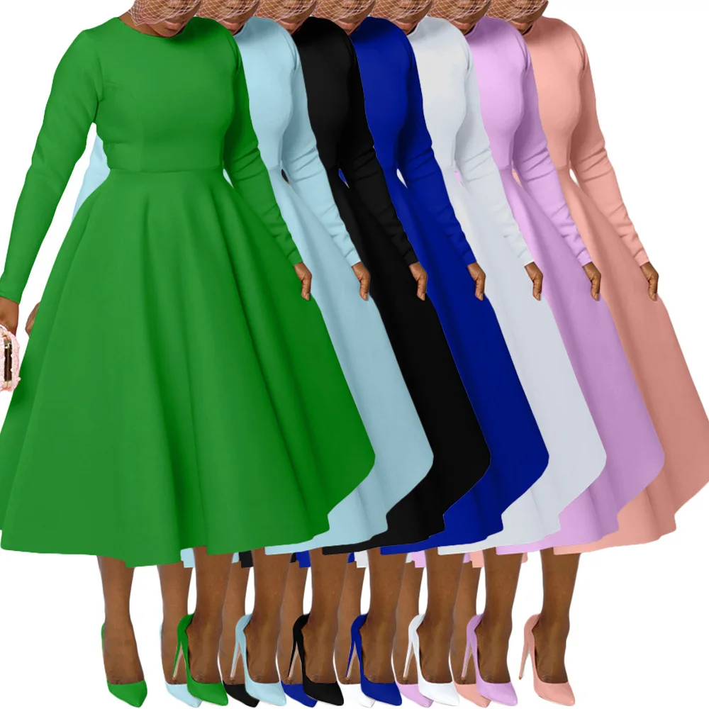 

Long Dress Women Dresses A Line Vestidos Round Neck Beach Summer Elegant Splice Y2k Streetwear Work High Waist Party 2025