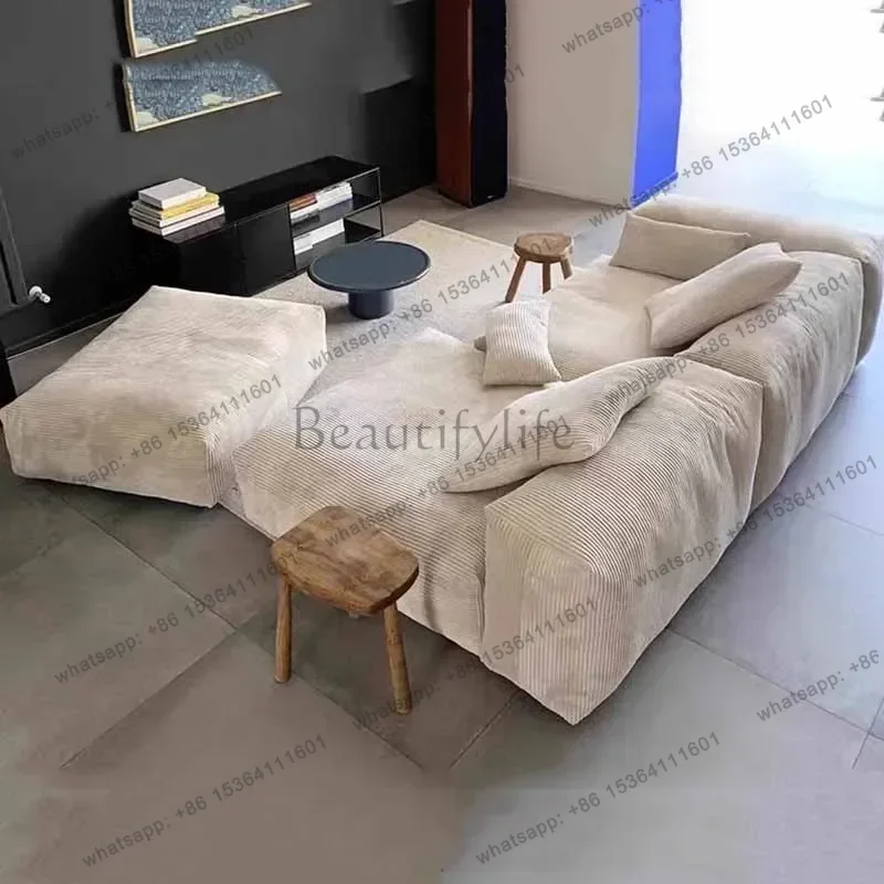 LJY Simple Soft Living Room Sofas New Arrival White Reading Nordic Floor Lazy Sofa Recliner Modern Wood Divano Apartment Furnitu