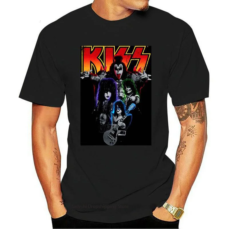 

Kiss Band T-shirt Men's and Women's Cotton T-shirt Casual T-shirt Summer Street Short Sleeve Fashion Harajuku T-shirt Clothing