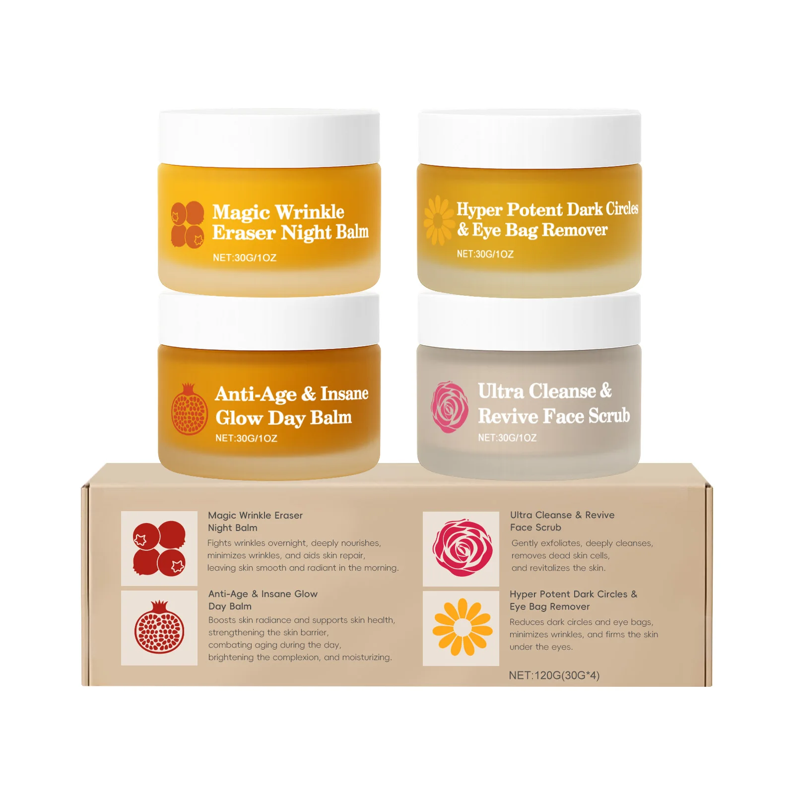 Multifunctional Day and Night Set Moisturizing, Hydrating Skin Barrier Anti-Age & Insane Glow Day&night Balm