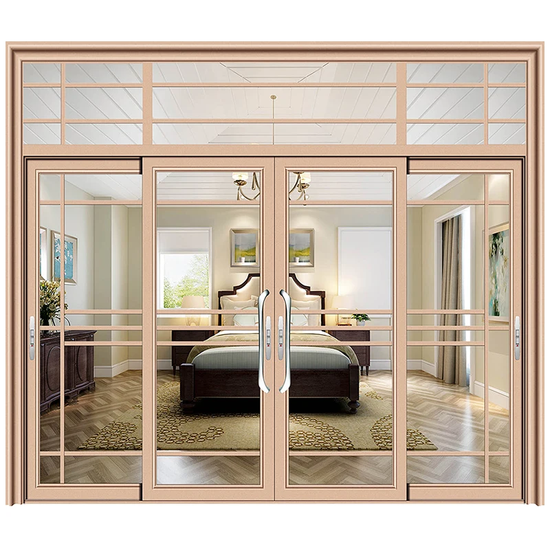 

Aluminium Double Tempered Glass Sliding Doors High Quality Energy Efficient Sliding Door