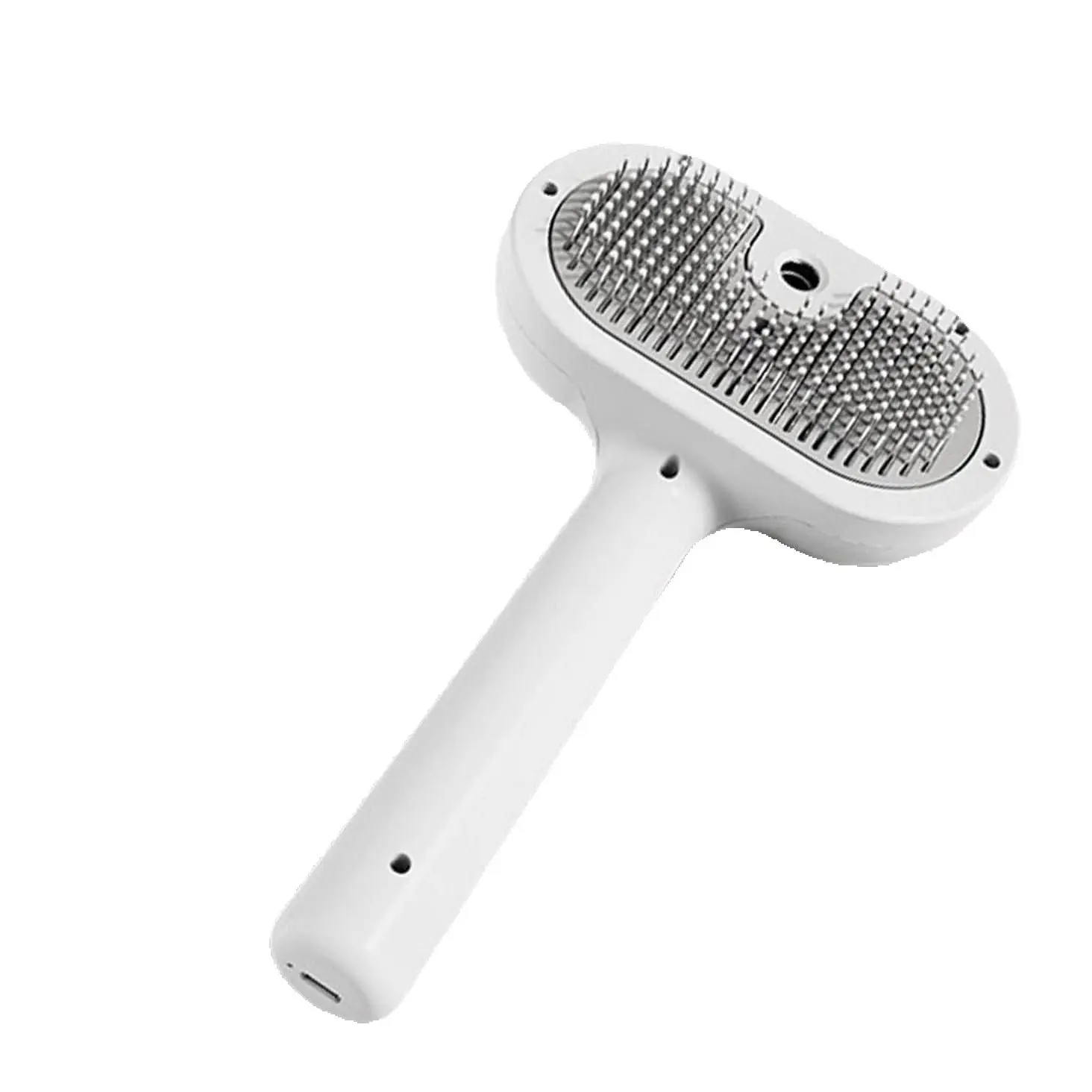 Cepillo para gatos Cepillo para Perros para Mascotas, Peine Quita Pelos para Mascotas con Depósito de agua y Spray, Limpia el Pelo de la Mascota del Cepillo con un Botón, Recargable por USB