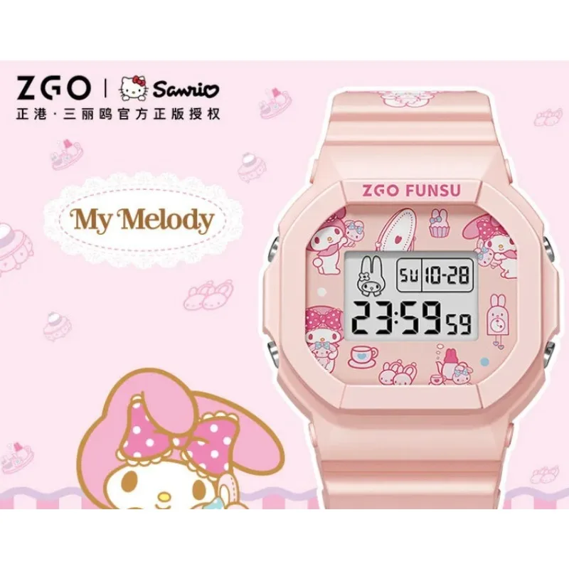 Sanrio Series Watches Female Small Square Student Electronic Watch My Melody Cinnamoroll Ins Children\'s Watch