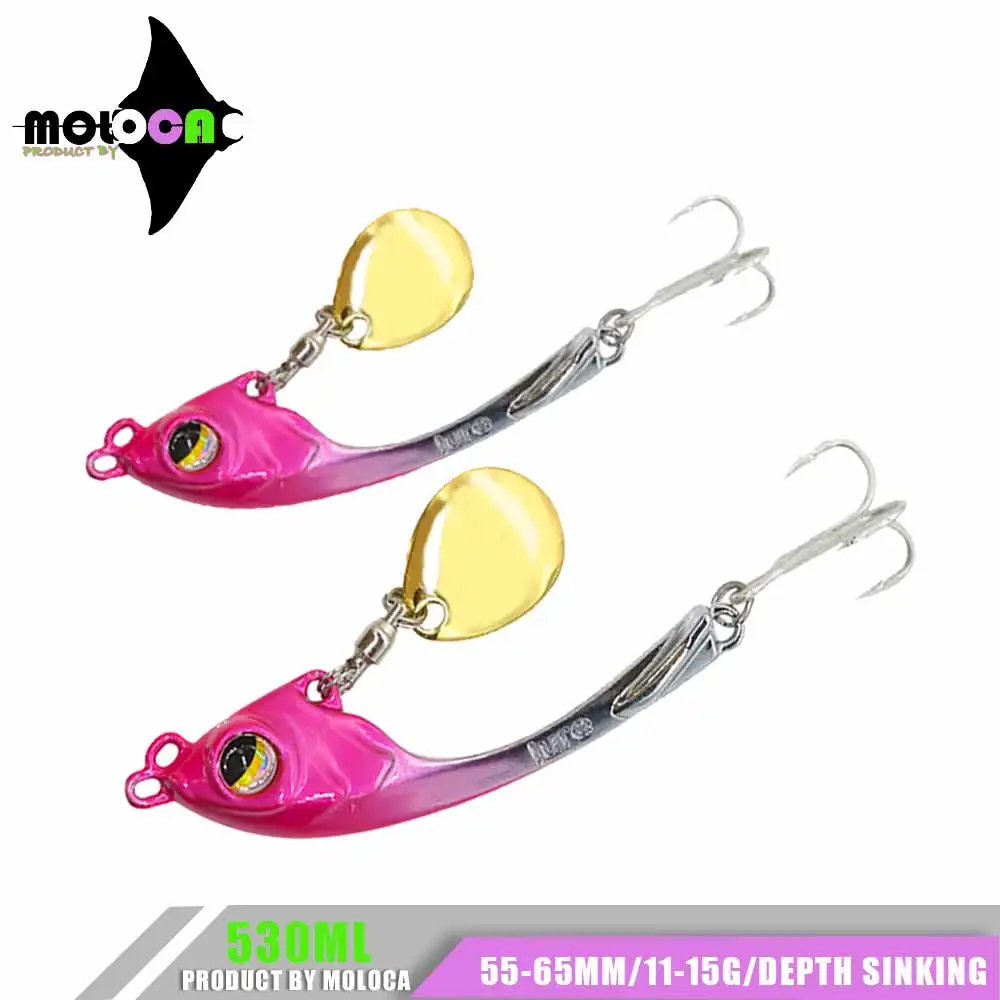 

Fishing Accessorie Spoon Tail Long Bass Metal Vibration Lure 10g/57mm 15g/65mm Sinking Freshwater Pesca Accesorios Mar Equipment