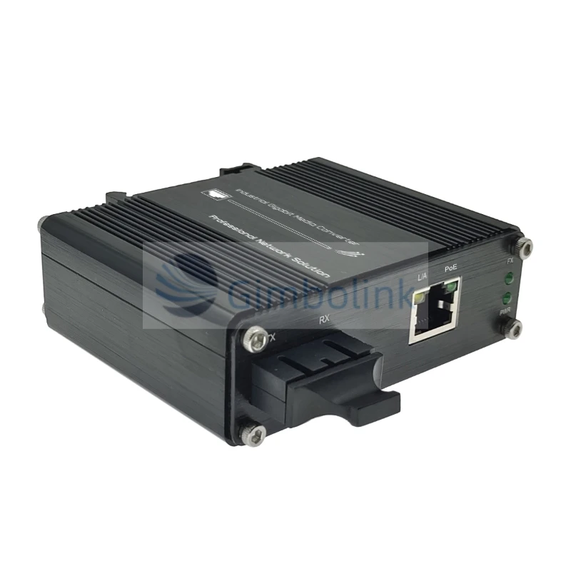 صناعية صغيرة 100BASE-FX إلى 10/100BASE-T 60W الألياف PoE محول الوسائط معدات تحويل الاتصالات البصرية التجزئة