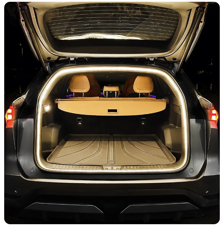 إضاءة صندوق السيارة مناسبة لسكودا كودياق جذع مصباح لتهيئة الجو تعديل شريط إضاءة مصباح للزينة اكسسوارات السيارات الداخلية #3