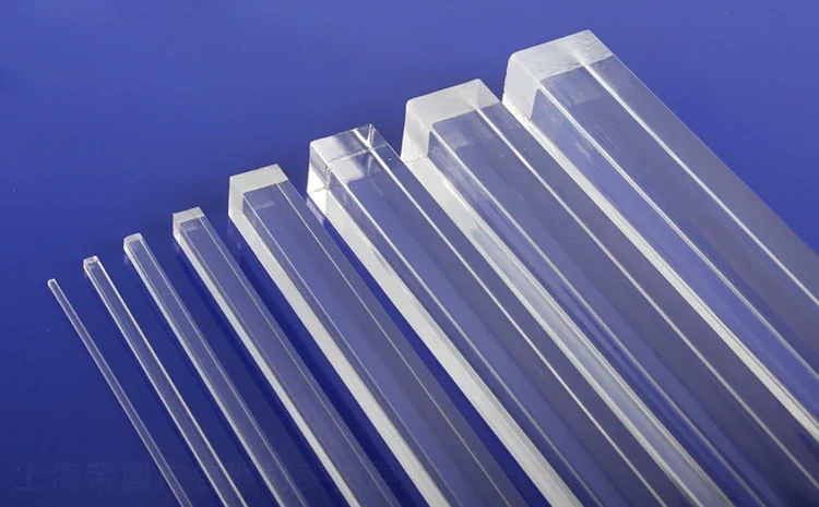 8mm to 30mm Transparent Square Acrylic Stick Solid Pin Industry PMMA Plexiglass Bar DIY Tools Rod Jewelry Holder Stand