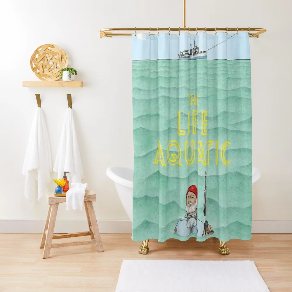 

The Life Aquatic Shower Curtain Shower Set Bathroom Deco Curtain