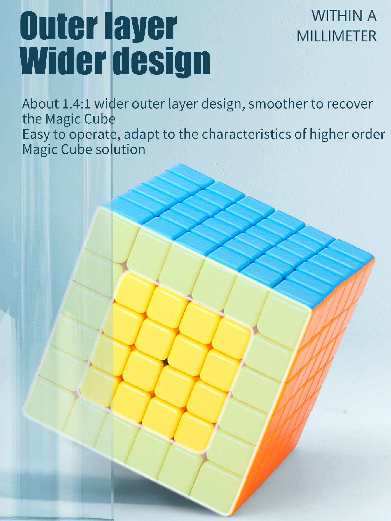 SENGSO 6x6x6 7x7x7 8x8x8 10x10x10 11x11x11 Würfel Geschwindigkeitswürfel Puzzle – professionelles Wettbewerbswürfel-Lernspielzeug mit hoher Ordnung – Detail 8