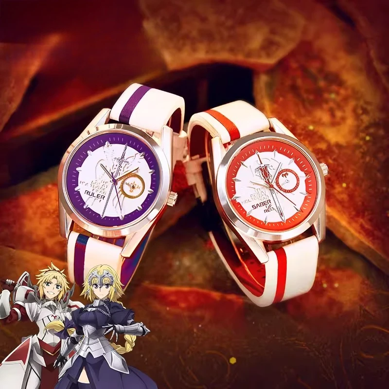 

Anime Watch FGO/Fate Mordred Jeanne d'Arc Figure Fate Waterproof Quartz Watch Student Birthday Gift
