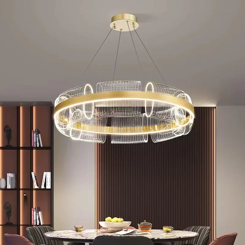 Modern LED Chandeliers Lighting Designer Ring Hanging Lamp Home Decor Bedroom Dining Living Room Hall Pendant Lighting Fixtures