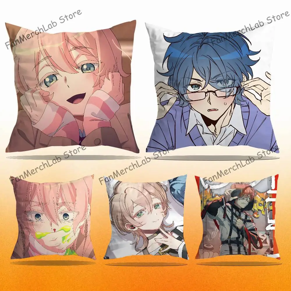 M-MILGRAMS Anime Pillow Case For Sofa Decor Car Office Room Printing Cushion Cover Decorations and Protector