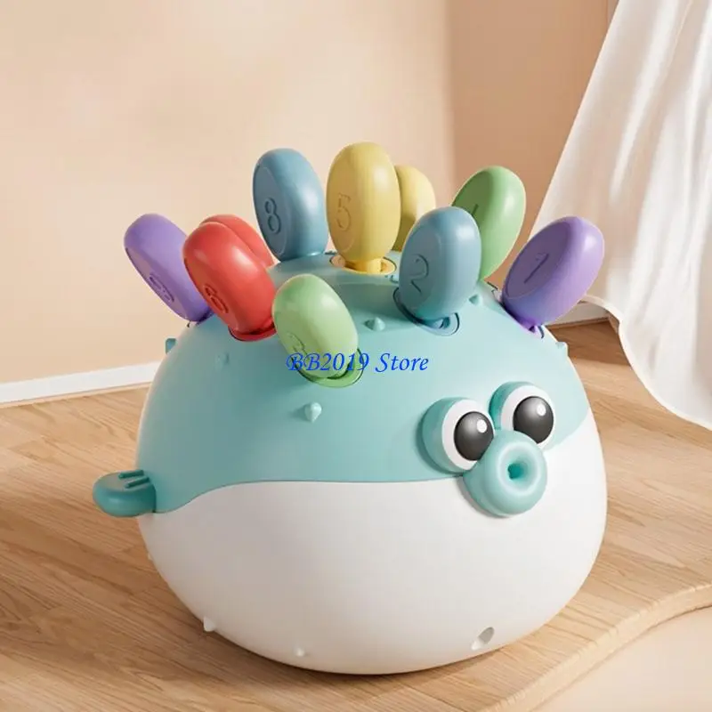 

Q0KB Fine Motor Skills Pufferfish Color Sorting Toy for Toddlers and Preschoolers