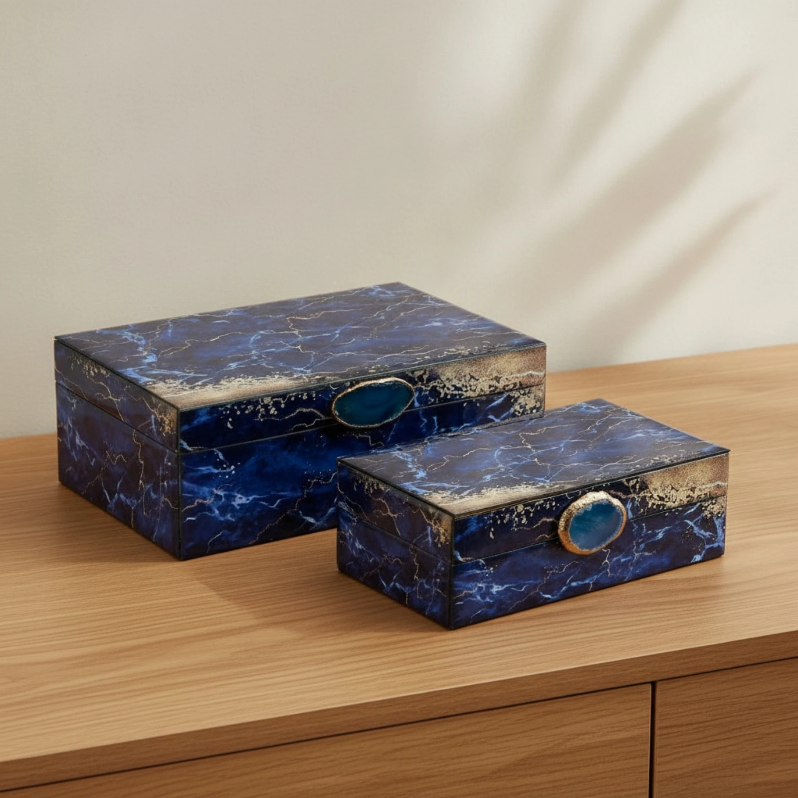 Glass Jewelry Box Rectangular Jewelry Box with Hinged Lid Elegant Practical for Women, Vanity, Dresser
