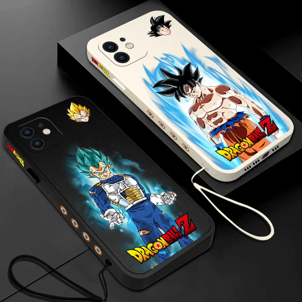 

Anime Dragon Ball Son Goku Vegeta Phone Case For Xiaomi Redmi Note 12 11 11T 10 10S 9 Pro Plus 10C 9A 4G 5G With Hand Strap