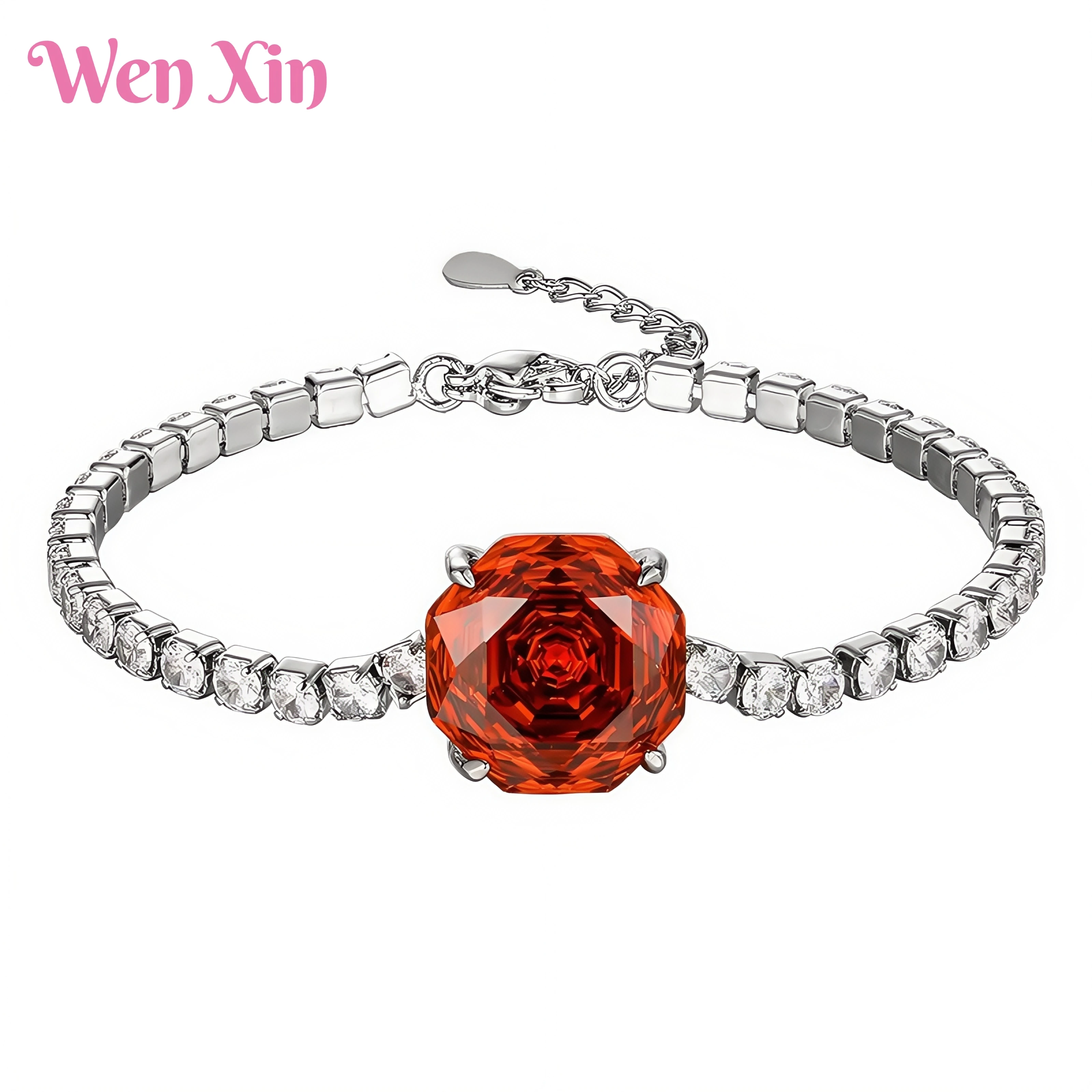 

WENXIN Brand MUSHAN MCT Hot Sales Newest High Grade Copper Chain Bracelets Bangle For Women Fashion Colorful Gemstones Jewelry