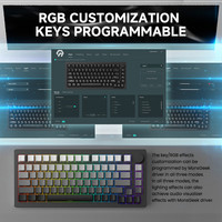 MonsGeek M1/M1W V3 Mechanical Gaming Keyboard/Barebone DIT Kit 75% 3/5 Pin Hot Swap RGB  Gasket Mount  Aluminum Case