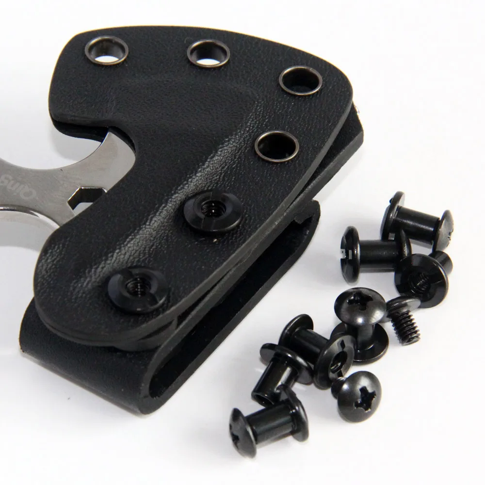 100PCS 블랙 전술 슬롯 포스트 및 크로스 헤드 시카고 M4 나사 DIY Kydex 가죽 홀스터 외장 장착 하드웨어