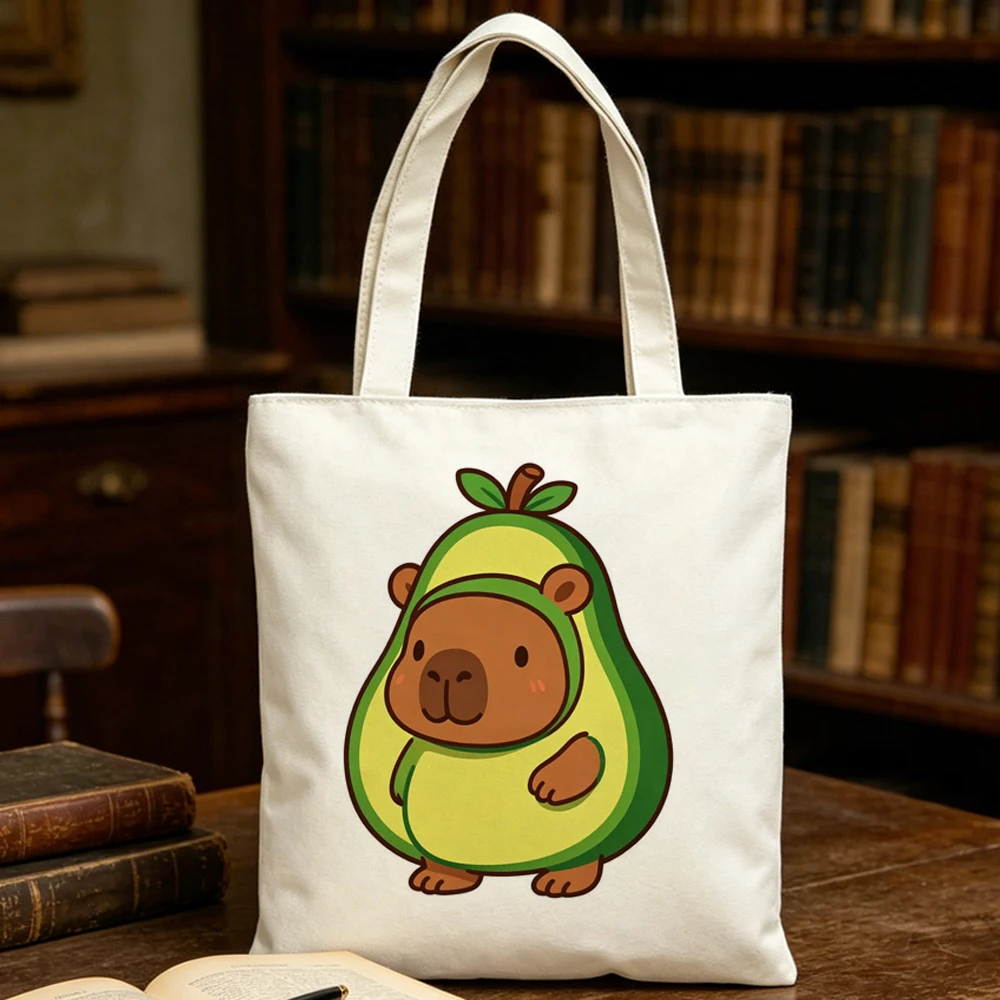 Capybara tote bag shopper foldable canvas  sac cabas einkaufstasche woman