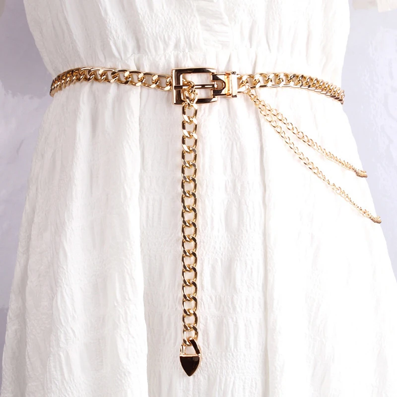 american apparel gold skater dress Zira Gold Chain Belt main image 1