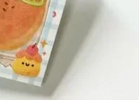 3 pezzi simpatico cartone animato serie alimentare adesivo memo carta messaggio fai da te non appiccicoso messaggio note materiali fatti a mano decorazione album