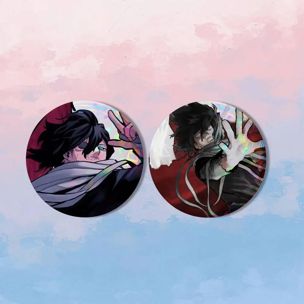 MHA A-Aizawa Shouta 2 piece set Badges On Backpack Jacket Cartoon Round Brooches Acrylic Button Pins Collection Gifts
