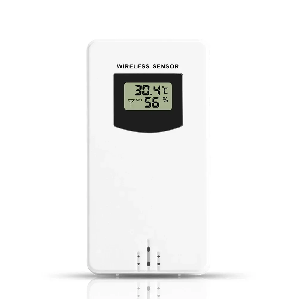 Weather Station Wireless Outdoor Sensor Indoor Transmitter  FanJu Brand  White Plastic Material  Battery Powered