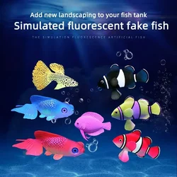 Aquarium Artificial Luminous Lionfish Fish Tank Landscaping Silicone Fake Fish Floating Luminous Ornaments Home Decoration