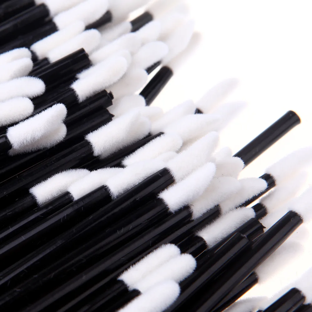 500/1000PCS Disposable Lip Brushes Wholesale Eyelash Extension Mascara Brush Applicator Lipstick Cotton Swab Makeup Tools