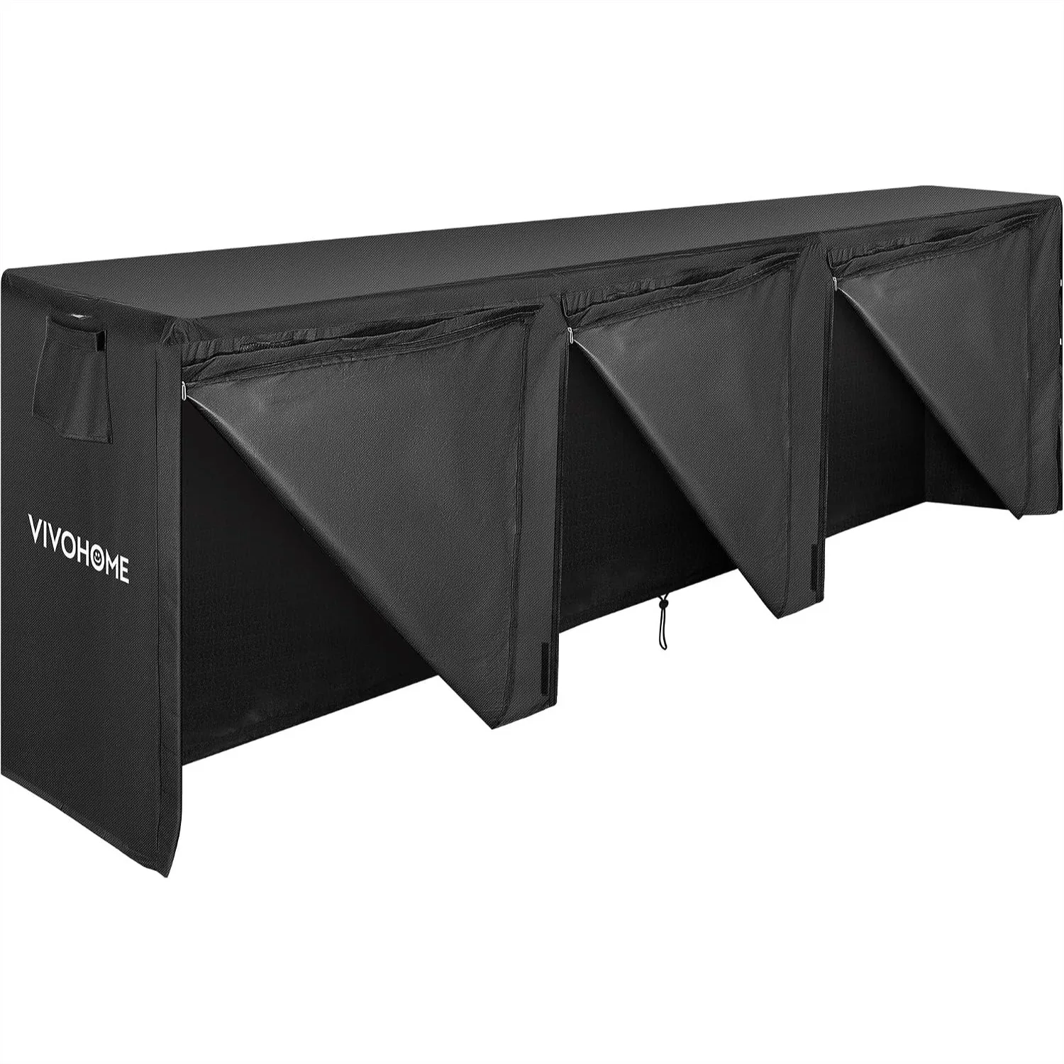 12ft Firewood Log Rack Cover, Heavy Duty 600D Oxford Weather Resistant with Zipper and Hook Loop Tape for Outdoor Storage