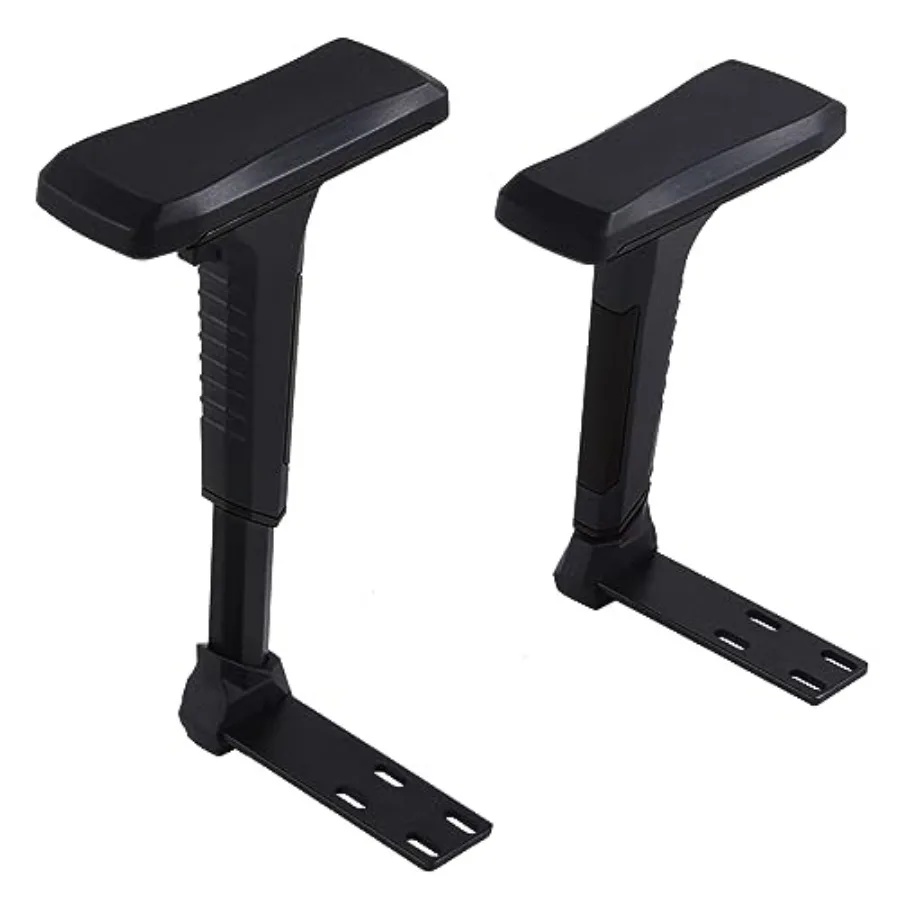 Height Adjustable Chair Armrest Pair Gaming Boss Chair Arms Set Replacement 4D Black