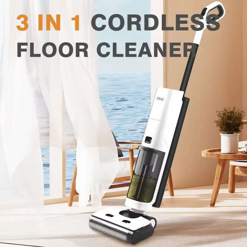 Hot Seller Pro 3-IN-1 Cordless Floor Cleaner, 11KPa Self-Traction for Hardwood Floors Carpets Auto ECO Vacuum Modes