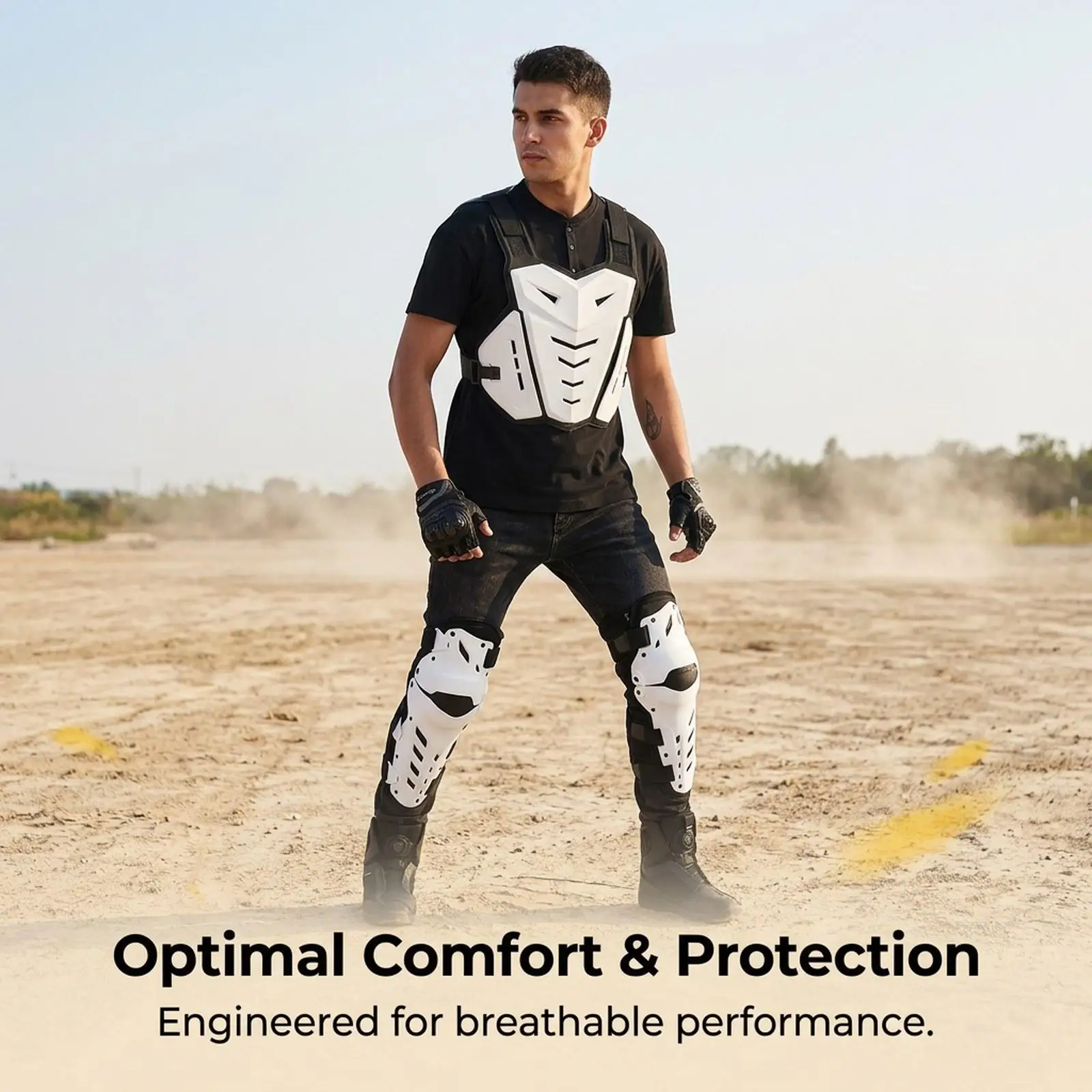 motorcycle-chest-protector-knee-pads-body-protection-portable-adults-multifunction-comfortable-summer-cycling-protective-gear