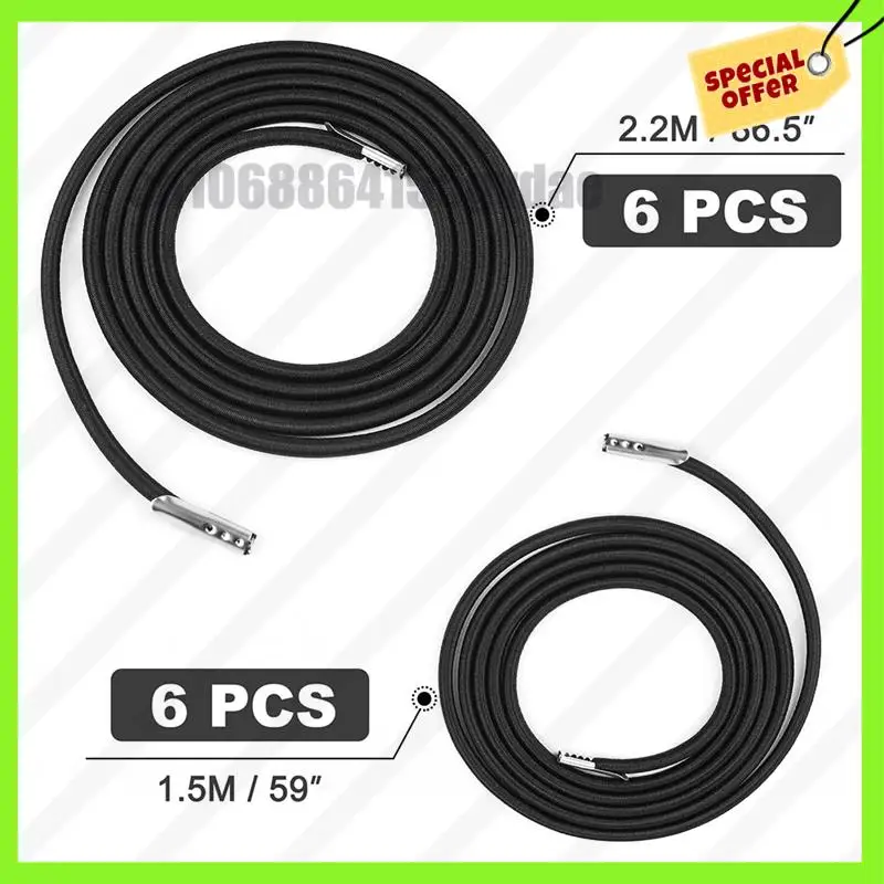 

-A61K Zero Gravity Chair Replacement Cords 12PCS Bungee Elastic Lawn Chair Cord Antigravity Chair Replacement Laces