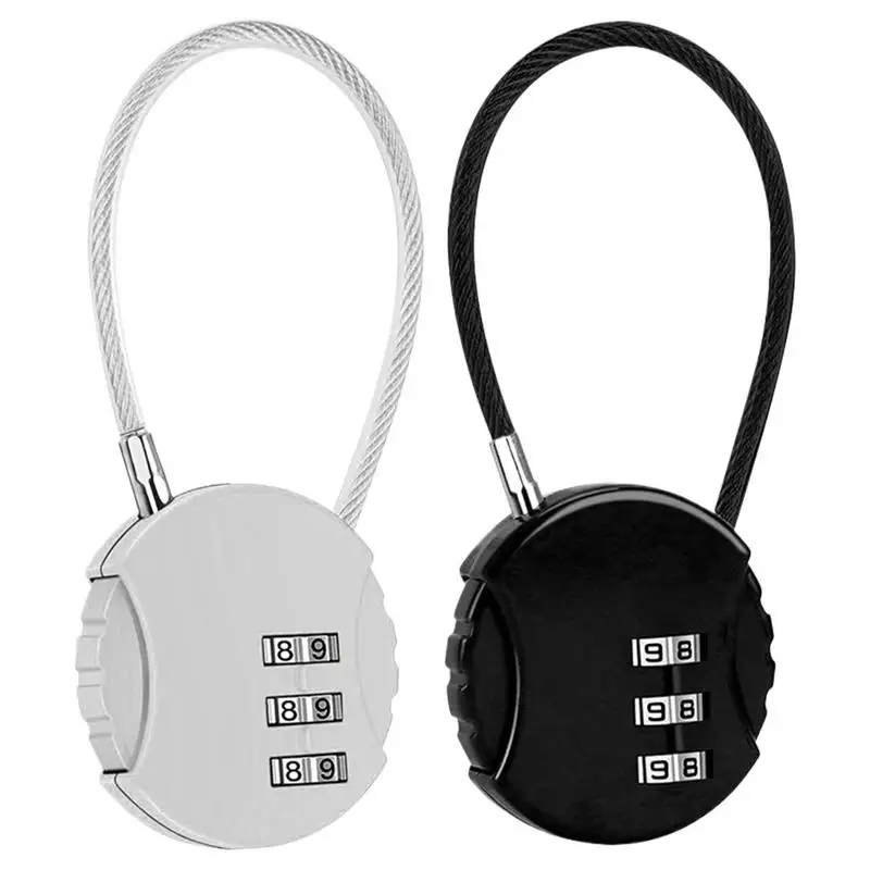 Round Shape Luggage Combo Lock 3 Digit Combination Travel Combination Padlock Password Padlock Travel Backpack Accessories