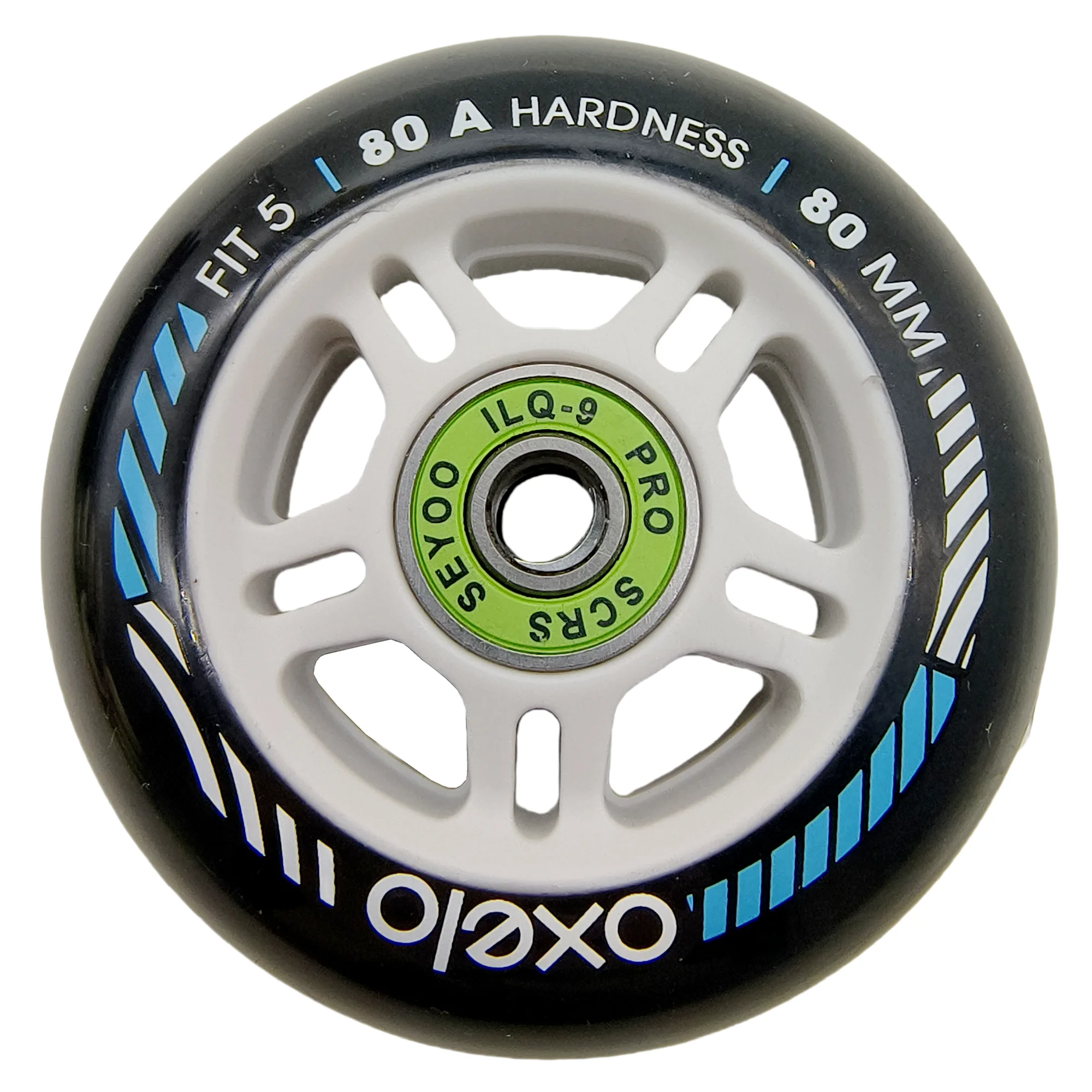 Roda de skate em linha fit5 80mm de espessura 24mm dureza 80a 8 rodas/lote