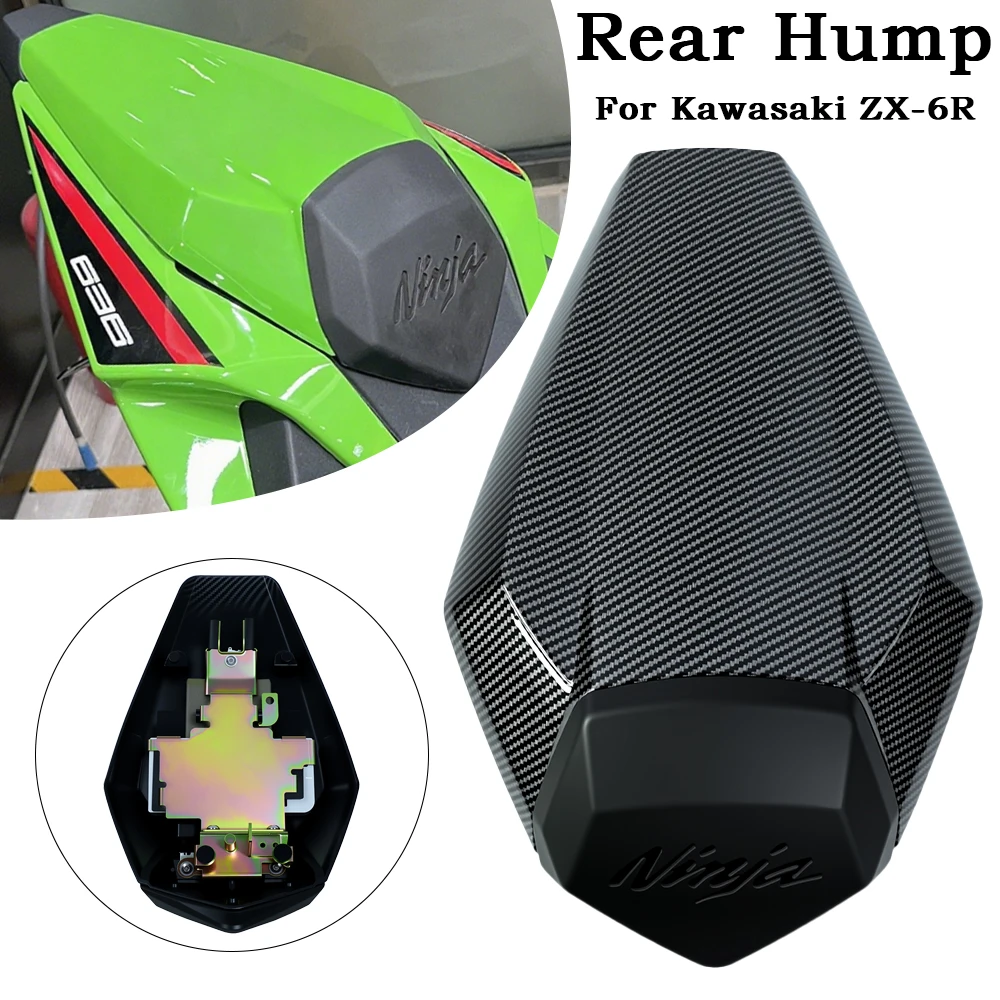

For Kawasaki Ninja ZX-6R ZX6R ZX636 2019-2025 Motorcycle Rear Hump ZX-6R Rear Tail Cover Pillion Passenger Solo Seat Back Cover