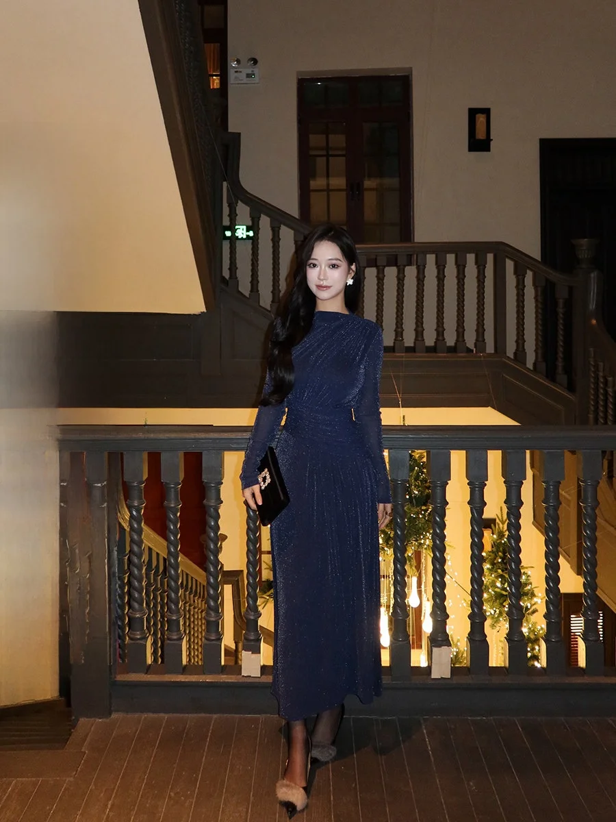 

Женская длинная юбка с эффектом похудения, из тонкой ткани, с завышенной талией, больших размеров, шикарная, для повседневной носки, в стиле Ci Commute Par Dr