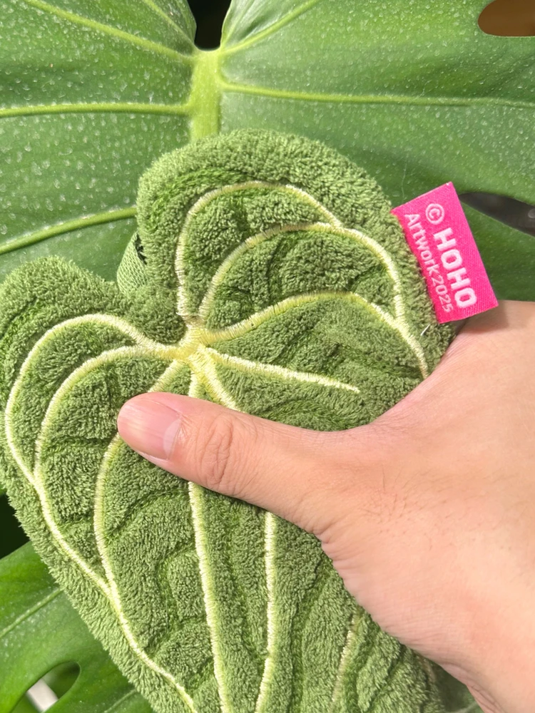 HOHO Original Plant Leaf Hand Towel Heat Plant Candle Leaf Kitchen Bathroom Hanging Absorbent Towel Home Textile Handkerchief