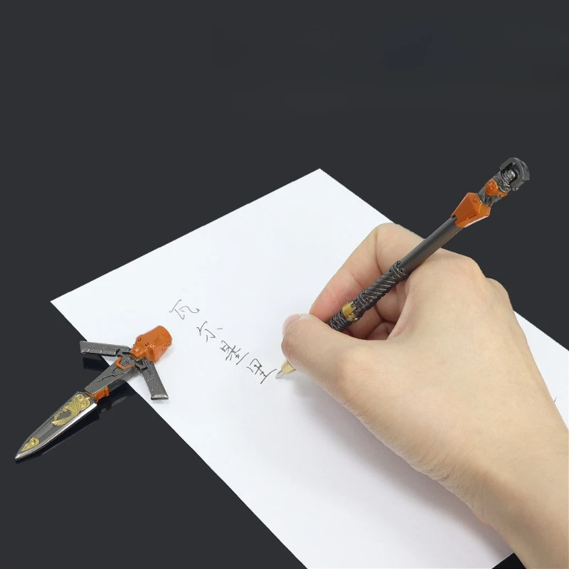 Stylo de Signature Valkyrie périphérique de jeu Apex Legends, 20cm/7,87 pouces, modèle d'arme en métal, papeterie créative personnalisée, cadeau pour garçon