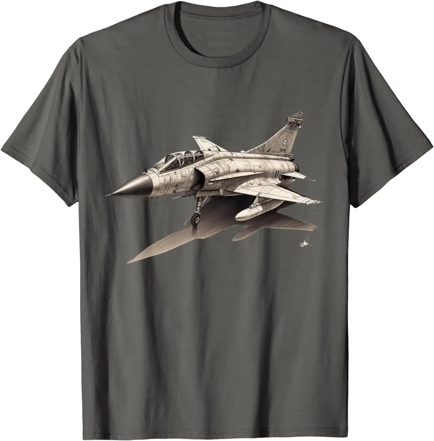 French Air Force Mirage Aeroplane Men T-Shirt Short Sleeve Casual Cotton O-Neck Shirt
