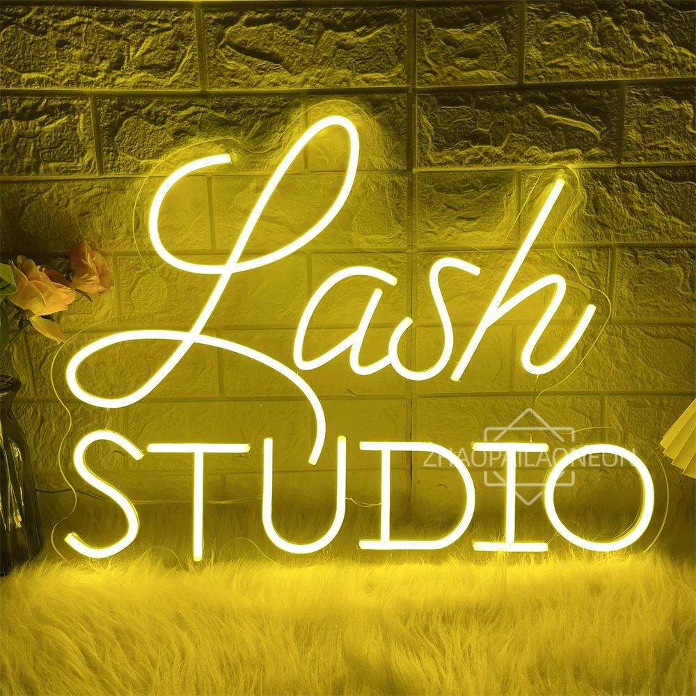 Lash Studio LED Neon Sign Beauty Salon Decor Lash Room Neon Lights USB Beauty Room Bedroom Decoration Business Signboard