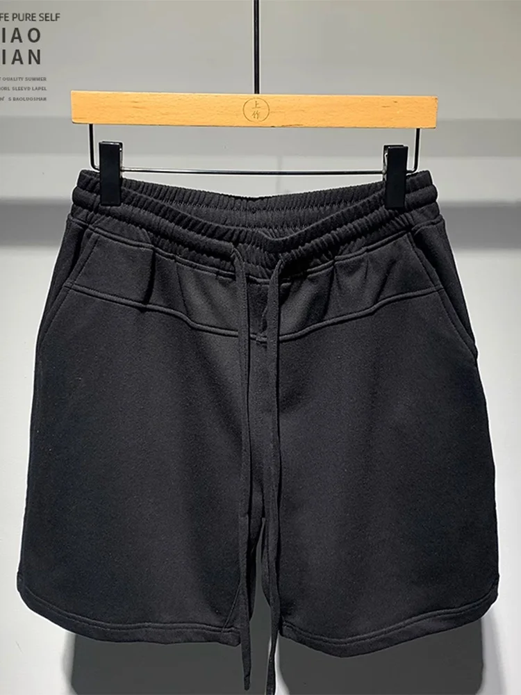 

Men's Casual Breathable orts American Retro Line Design Pure Color Versatile Five-Quarter Length Summer Faionable orts