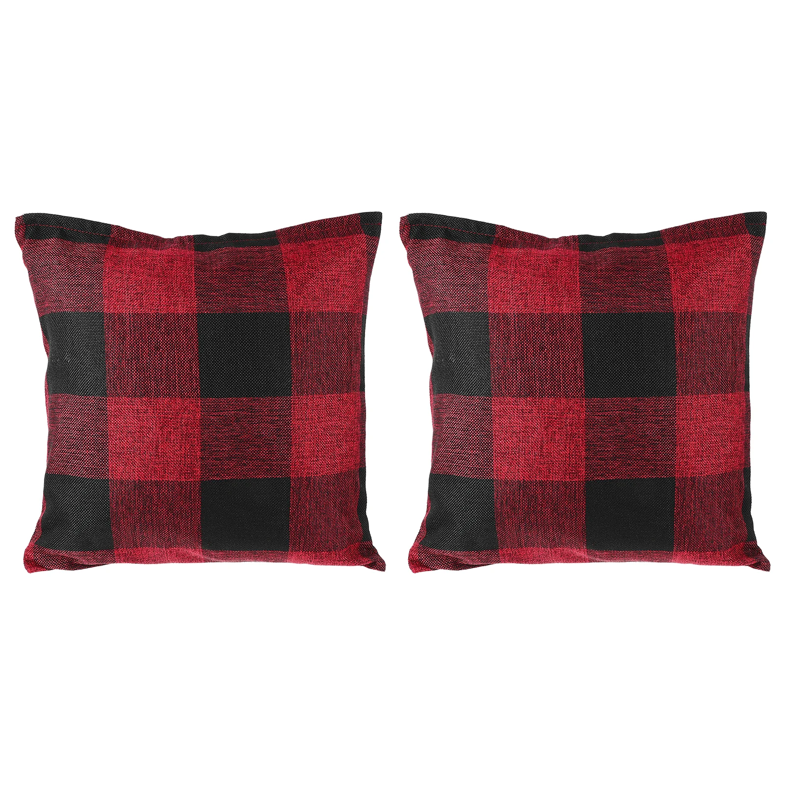 

2 Pcs Pillow Case Pillowcase for Sofa Cover Flax Bolster Simple Grid Pattern Throw Pillows Couch