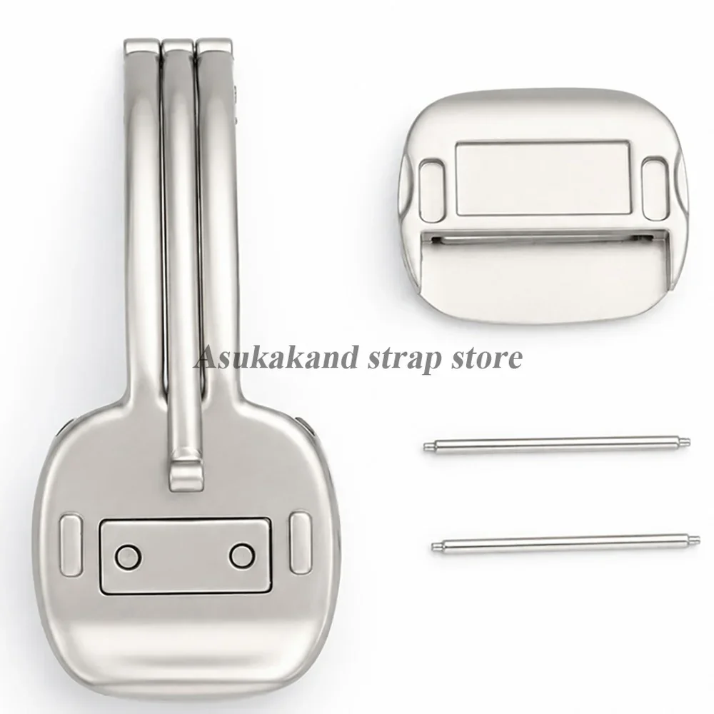 Magnetic Metal Zinc Alloy Bands Buckle 18mm 20mm for Ultra Watch Smart Leather Strap Fold Buckle Metal Watch Button Accessories